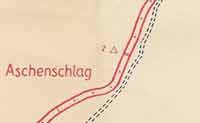 Streckenabschnitt Aschenschlag mit der Rechtskurve bei km 2,2 