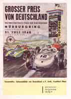 JULI 1960 Grosser Preis von Deutschland Nürburgring PROGRAMMHEFT VII11 å * 31 